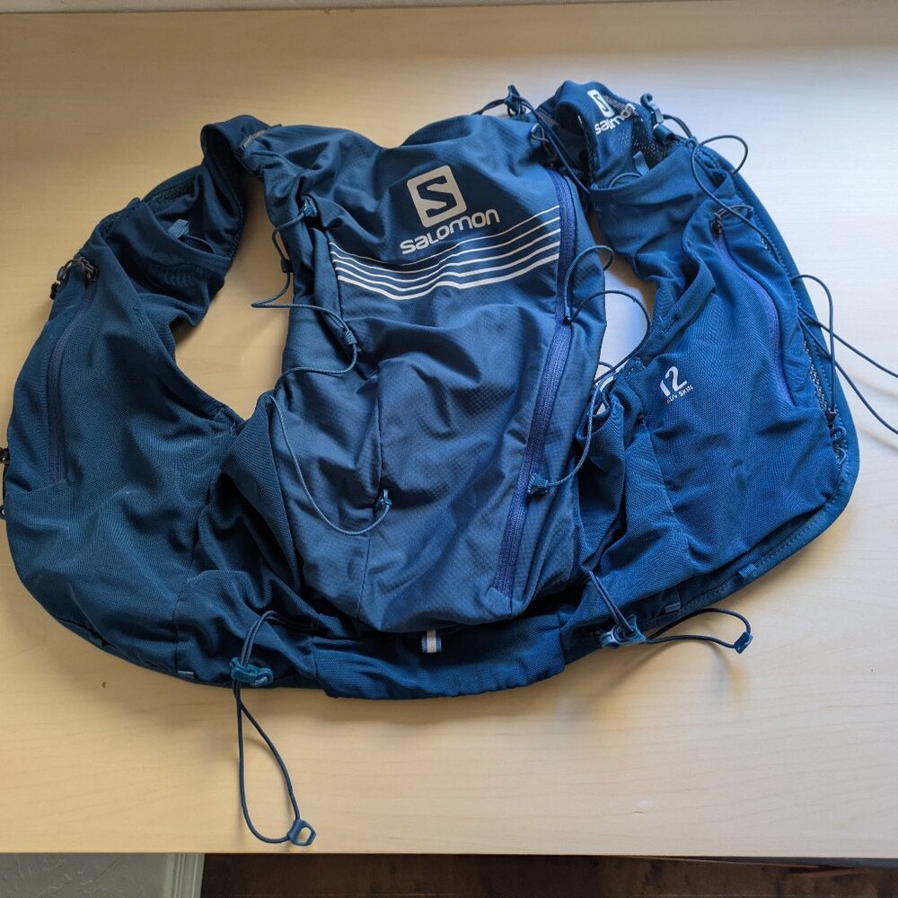 Salomon ADV SKIN 12 Hydration Trail Running Vest – 12 L (XS, Dark Blue) - Picture 8 of 9
